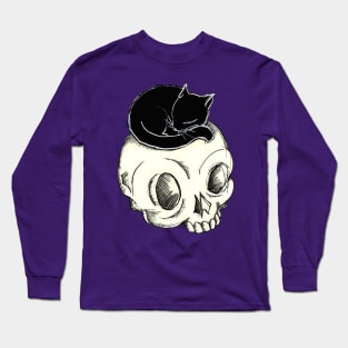 Skull and Kitty Long Sleeve T-Shirt